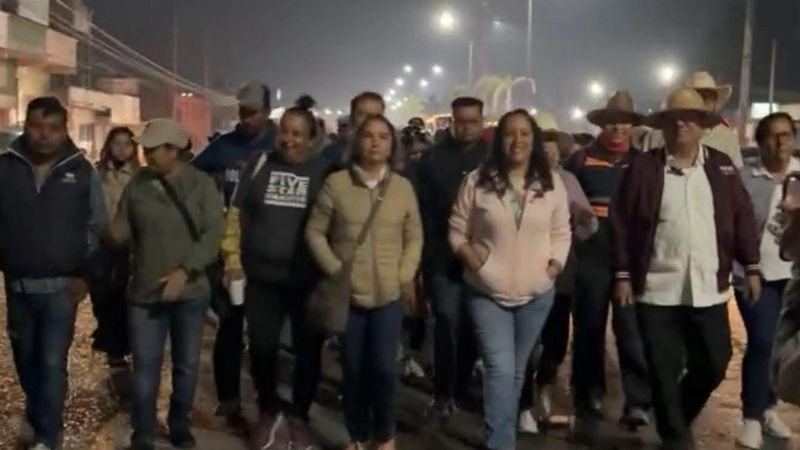 Marcha de Cadereyta de Montes a Querétaro contesta con acompañamiento 