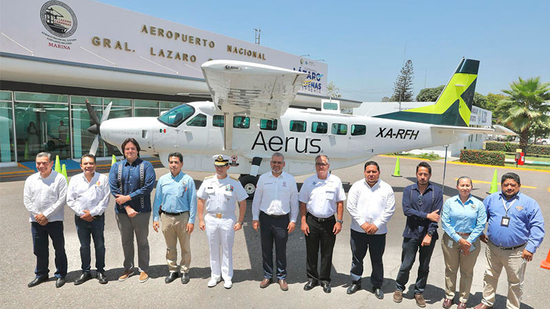 Con Aerus se recuperan vuelos comerciales de LC a CDMX: Bedolla 