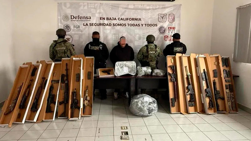Detienen en Baja California a Jesús "N", presunto integrante de grupo criminal   