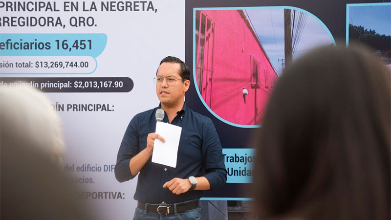 Entrega Chepe Guerrero obras en beneficio de los habitantes de La Negreta  