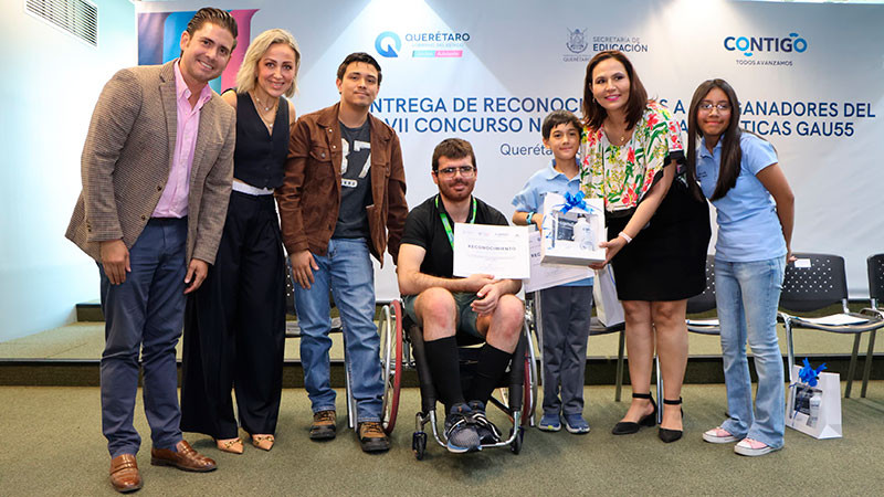 Reconoce sector educativo a queretanos ganadores del VIII Concurso Nacional de Matemáticas GAUSS 