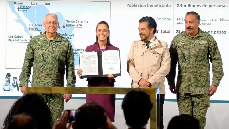 Ingenieros de Defensa construirán 7 hospitales del IMSS, anuncia Sheinbaum 