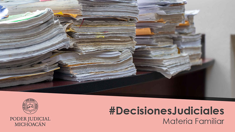 Resoluciones judiciales en favor de la protección de derechos en el ámbito familiar: Poder Judicial de Michoacán 