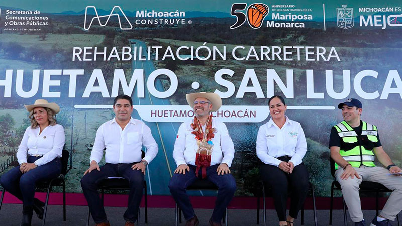 Con recurso estatal, Bedolla inaugura rehabilitación de carretera federal Huetamo-San Lucas 