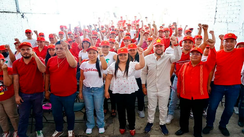 Impulsa Reyes Galindo trabajo territorial del PT en Michoacán a través de Congresos municipales 