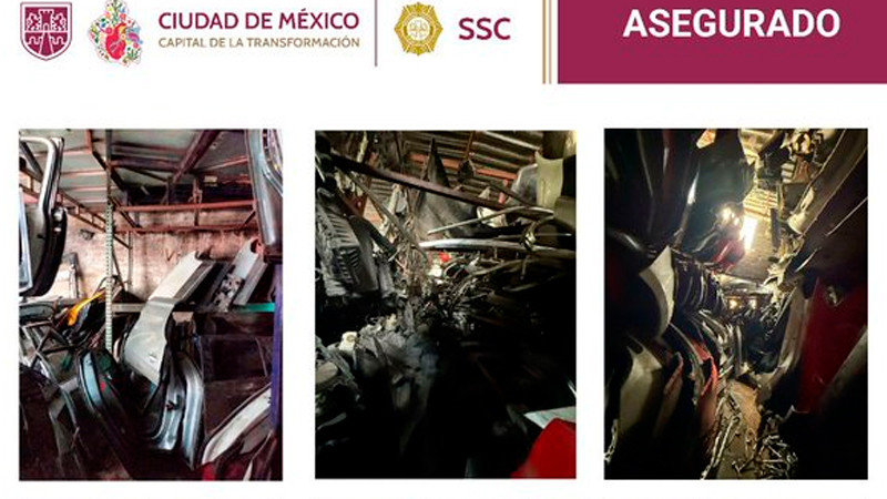 Aseguran 40 toneladas de autopartes robadas en Iztapalapa 