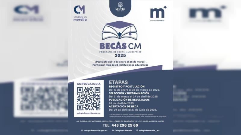 Supera respuesta de años anteriores, Convocatoria a Becas del Colegio de Morelia