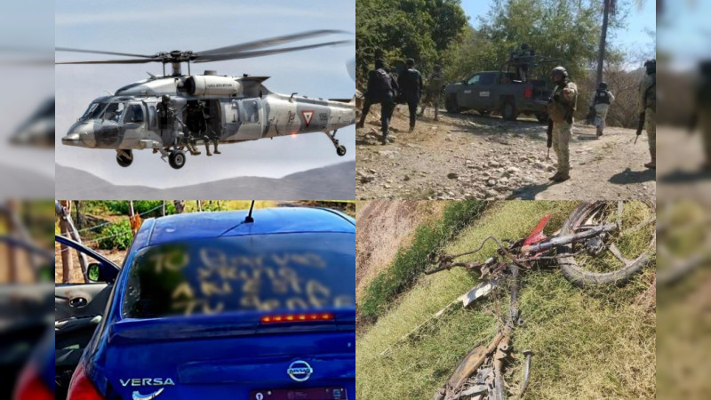 Tierra Caliente en caos: Pierden la vida 12 personas el miércoles en estallido, balaceras y rafagueadas desde helicóptero en Apatzingán y Parácuaro, Michoacán 