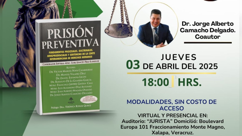 Exfiscal de Michoacán investigado por corrupción, presenta libro sobre Derecho en Veracruz 