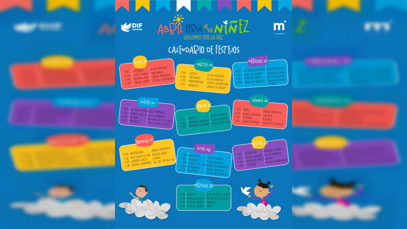DIF Morelia presenta calendario de festejos por el Día de la Niñez  