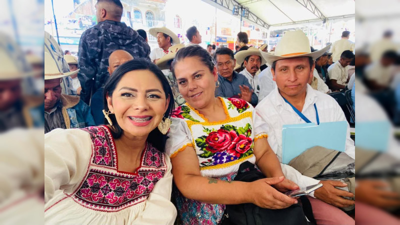 Araceli Saucedo reconoce compromiso de la presidenta Claudia Sheinbaum con Michoacán 