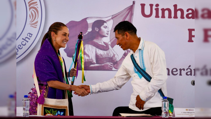 Sheinbaum inicia plan de justicia del pueblo p’urhépecha desde la comunidad de Cherán Atzicuirín 