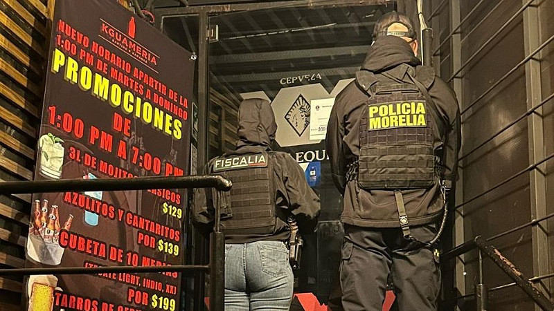 En dos bares de Morelia, Michoacán, aseguran 700 dosis de estupefaciente 