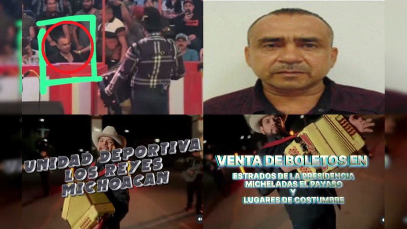 Organiza Ayuntamiento concierto de Panchito Arredondo, cantante de narcocorridos; en lugar de honor, líder del cártel de Los Reyes, Michoacán, declarado terrorista por EEUU 