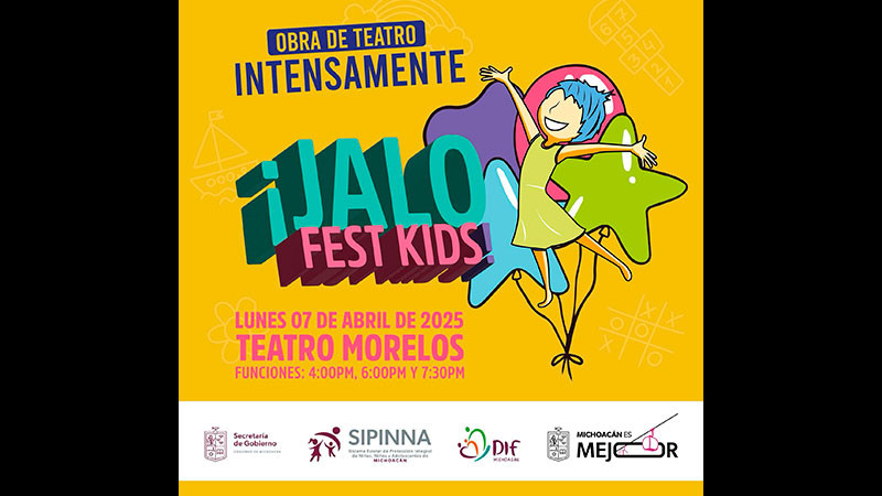 Invita Sipinna al Jalo Fest Kids para celebrar el Día de la Niñez 