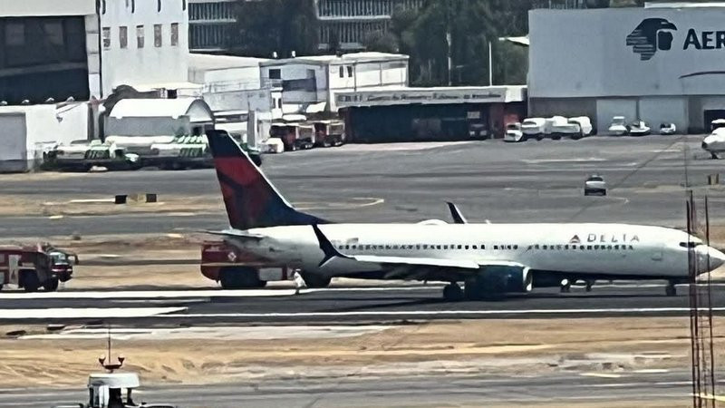 No hubo heridos ni daños en avión Delta que aterrizó de emergencia en el AICM 