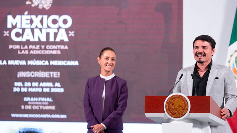 Convoca Claudia Sheinbaum a jóvenes mexicanos y estadounidenses a participar en el concurso binacional de música "México canta por la paz y contra las adicciones" 