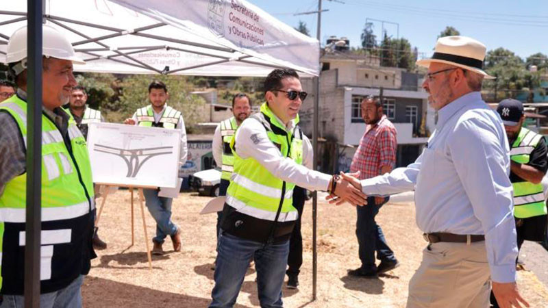 Distribuidor vial de autopista Zitácuaro-Maravatío quedará listo en octubre: Bedolla 