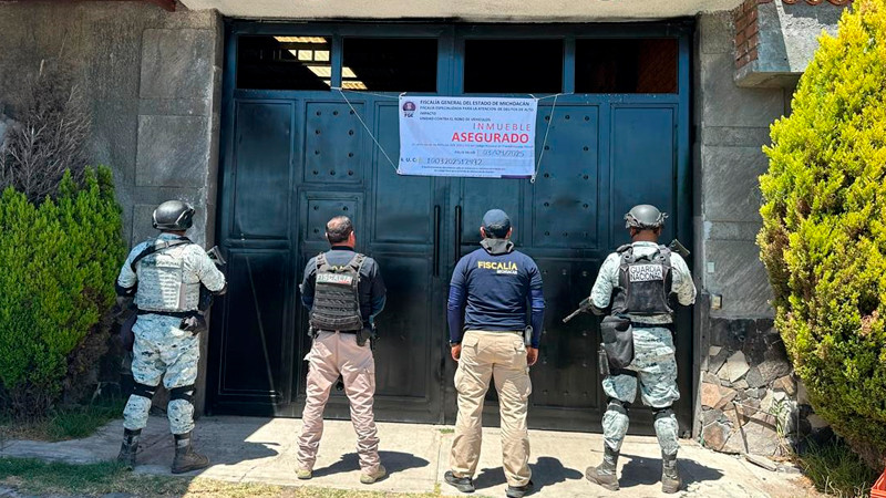 En Epitacio Huerta, Michoacán aseguran deshuesadero y recuperan auto robado 