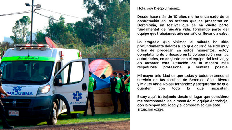 Fundador de Axe Ceremonia reaparece y rompe el silencio tras tragedia en Parque Bicentenario  