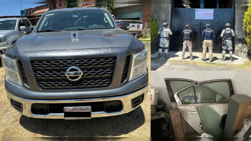 Termina en Michoacán camioneta robada en EEUU: Fiscalía revienta deshuesadero de coches robados, en Epitacio Huerta 