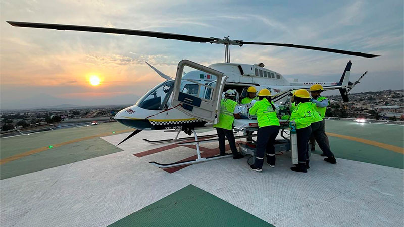 Con ambulancias áereas, el Gobierno de Michoacán salva 63 vidas en el primer trimestre del año: SSP 