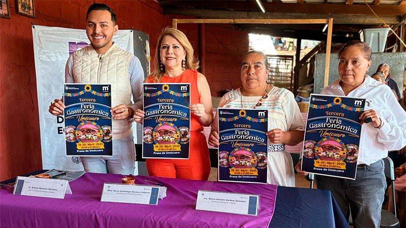 Con la Tercera Feria Gastronómica de Umécuaro, Gobierno de Morelia impulsa a sus tenencias 