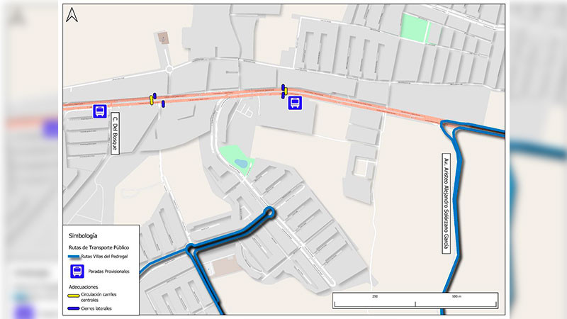 Se activarán rutas alternas de transporte por cierre en puente de Villas del Pedregal 