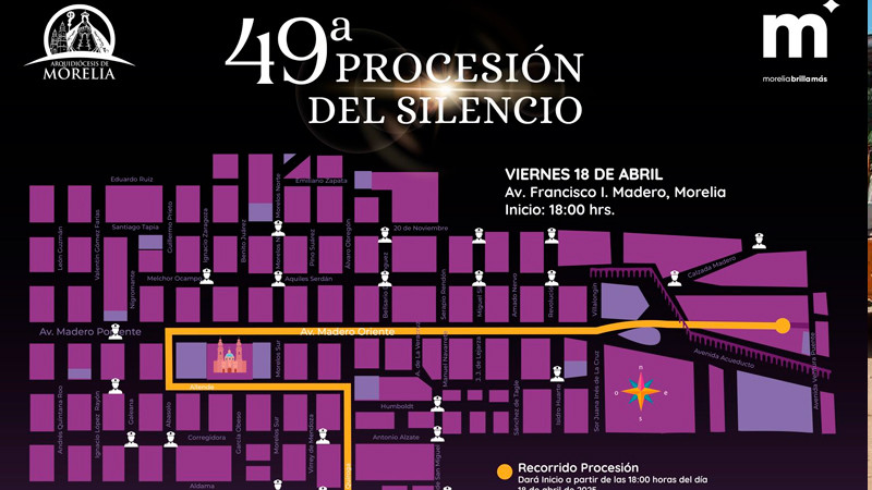 Listo, operativo vial por actividades de Semana Santa, en el Centro de Morelia 