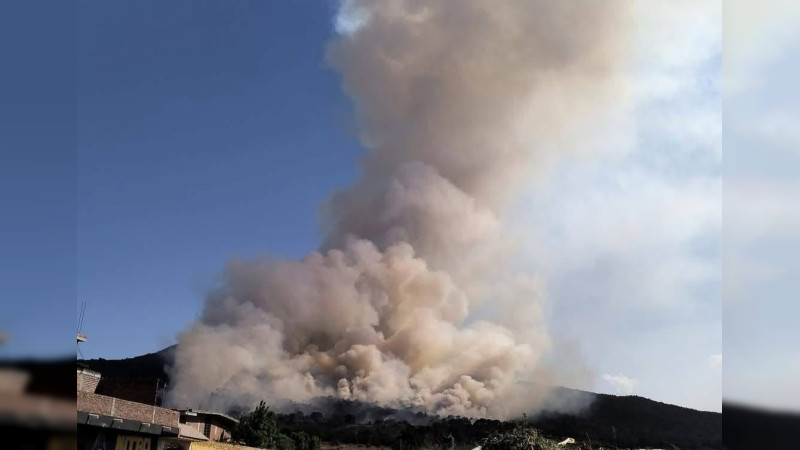Dos brigadistas resultaron heridos mientras combatían incendio forestal en Zacapu, Michoacán 