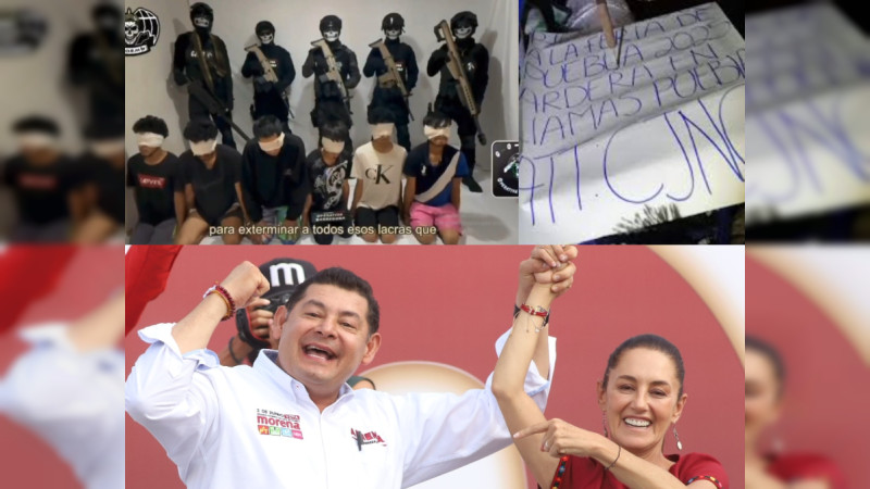 CJNG amenaza a Gobernador: Se adjudica embolsados en Feria de Puebla y lo acusa de solapar delincuentes y maquillar cifras de delitos 
