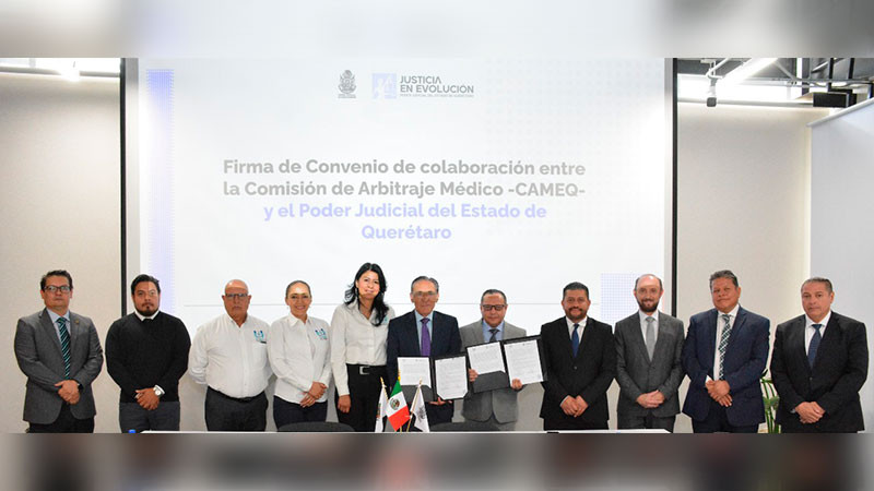 Estrechan lazos el Poder Judicial del Estado de Querétaro y la CAMEQ para buscar la mediación en materia médica  