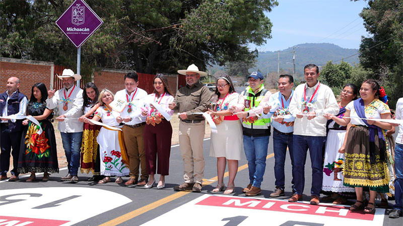 Inaugura Bedolla tramo carretero Erongarícuaro-Zacapu en beneficio de 50 mil habitantes 