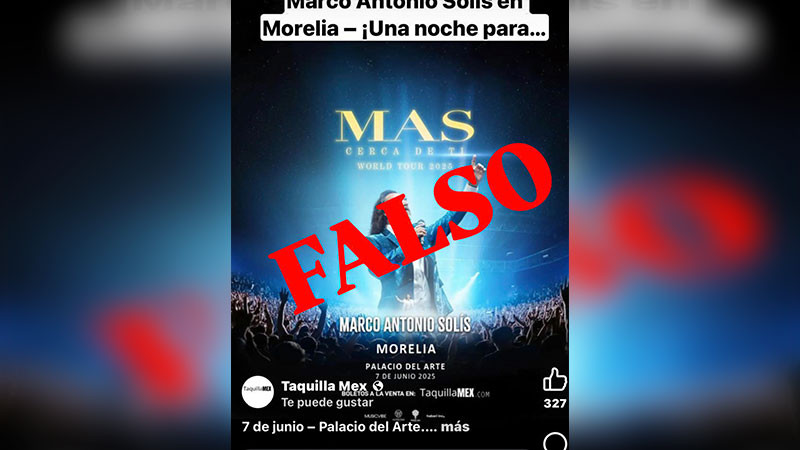 Asegura “El Buki” que no dará concierto en Morelia 