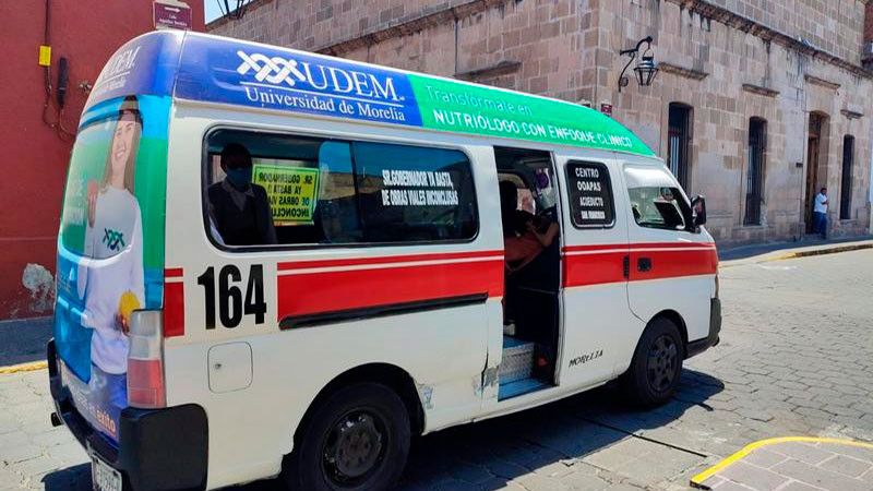 ¡Es oficial! Tendrá un costo de 11 pesos el transporte público en Michoacán 