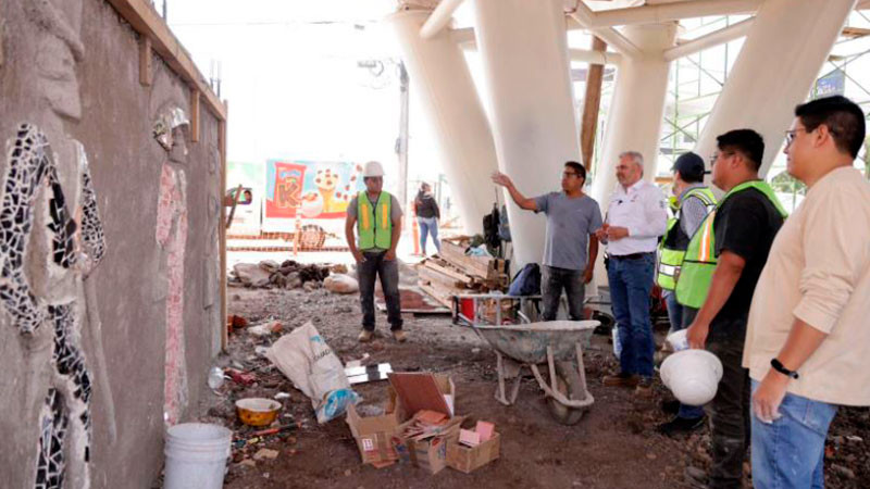 Supervisa Bedolla últimos detalles del paso superior Villas del Pedregal, al poniente de Morelia 