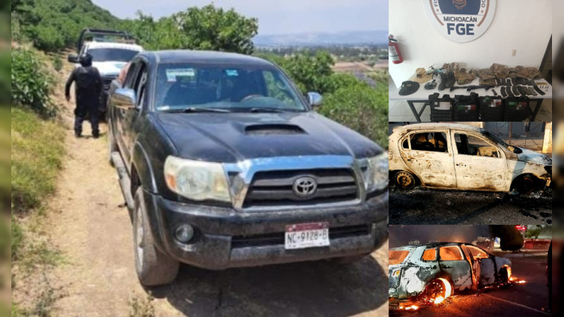 Tras hallazgo de dos calcinados, rescatan a cuatro secuestrados en la periferia de Morelia, Michoacán: Aseguran dron, arma y uniformes en campamento de célula criminal 