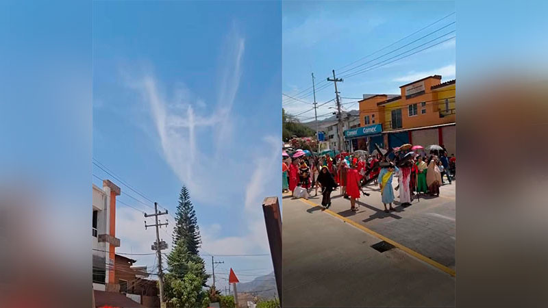  Roba miradas cruz que apareció en el cielo durante Viacrucis en el Estado de México  