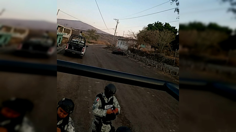 En Churintzio, Michoacán la Guardia Nacional abate a cuatro presuntos delincuentes 
