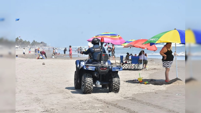 Saldo blanco en playas de Lázaro Cárdenas, Michoacán, en los días de Semana Santa 