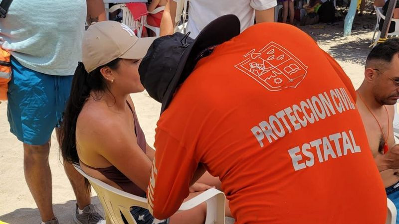 Protección Civil Michoacán atiende picaduras de medusa, entre otros incidentes, durante Semana Santa 
