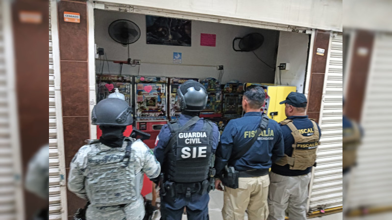 Quitan el sueño operativo federal contra tragamonedas en Apatzingán y balaceras en La Ruana, Michoacán 