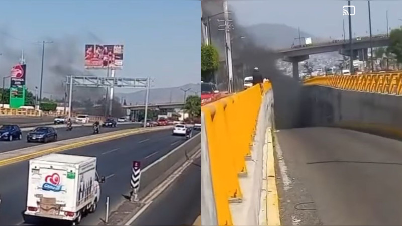 Ola de quemas en Michoacán llega a Morelia: Vehículos incendiados en avenida y Libramiento Norte 