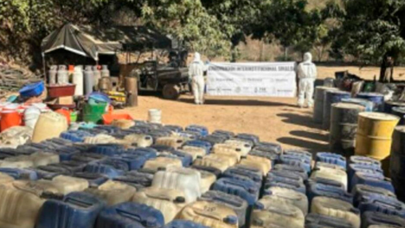 Aseguran 150 kilos de enervantes y dos laboratorios en Durango 