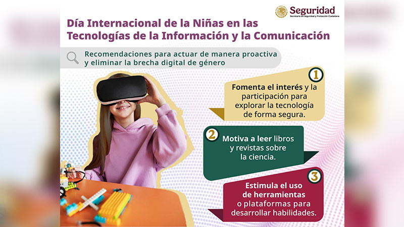Emite recomendaciones la SSPC con la finalidad de ayudar en la eliminación de la brecha digital de género 