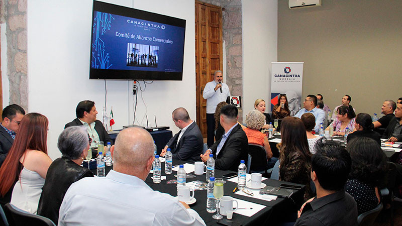 Fortalece CANACINTRA Morelia alianzas comerciales entre afiliados 