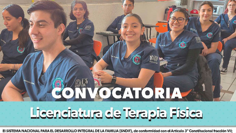 DIF Michoacán abre convocatoria para licenciatura en Terapia Física 