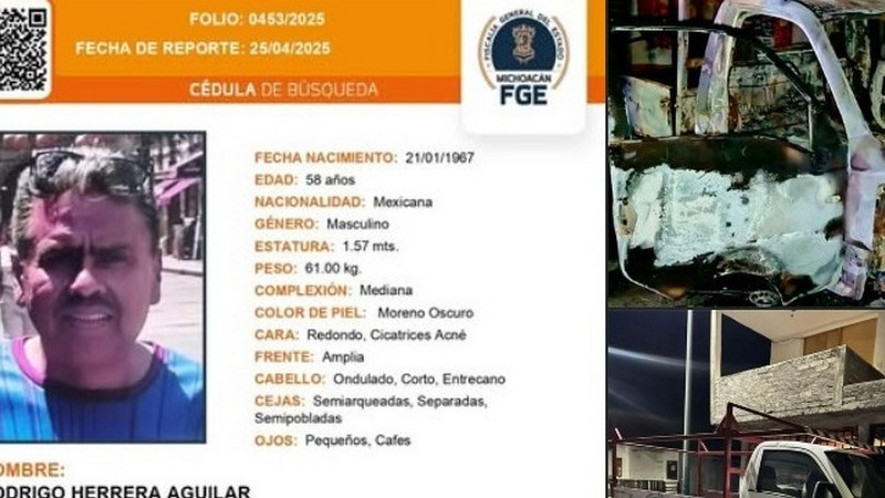 Localizan camioneta vinculada a desaparición de Rodrigo Herrera; hallan dos cuerpos en su interior 