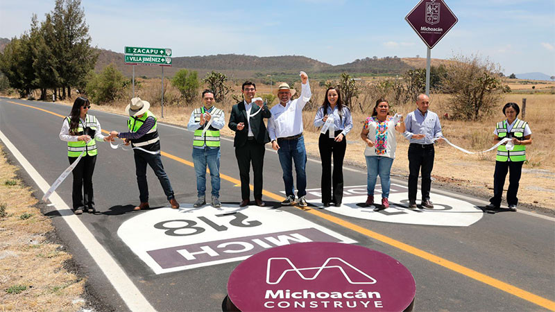 Inaugura Bedolla entronque carretero Zacapu-Panindícuaro; tras 15 años de abandono 