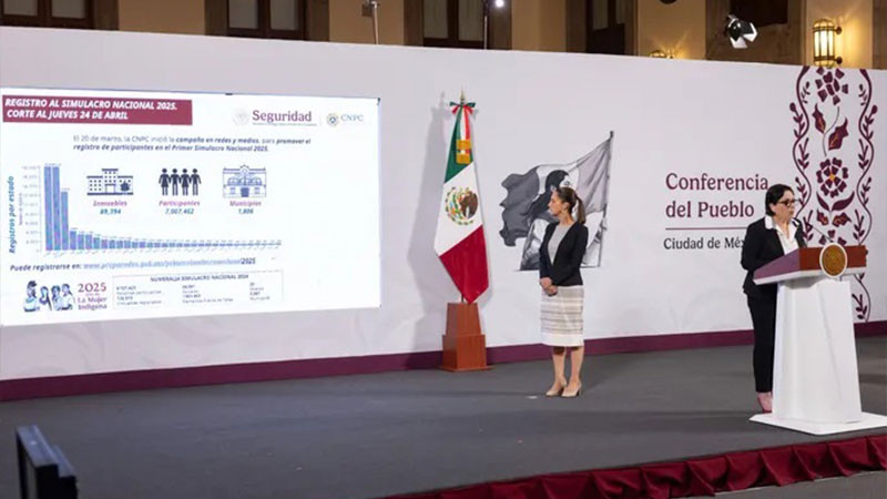 Sheinbaum llama a participar en el primer simulacro nacional el próximo martes 